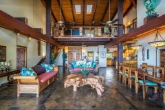 Main living room of Kahana Nui oceanfront estate.